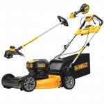 DCMWSP564N DeWALT 2x18V XR akumuliatorinė savaeigė žoliapjovė + DCM561PB 18V žoliapjovė &ndash; trimeris