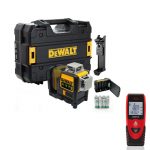 DCE089GNT DeWALT kryžminių linijų lazeris + Leica Disto D1 atstumų matuoklis (40 m) + DOVANA!