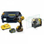 DCE089D1G DeWALT kryžminių linijų lazeris + DCD996T2 suktuvas - gręžtuvas