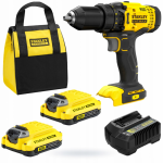 SFMCD700C2S Stanley V20, 18V suktuvas-gręžtuvas (2x1.5 Ah)
