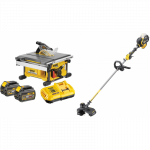 DCS7485T2 DeWALT FLEXVOLT 54V i&scaron;ilginio pjovimo staklės + DCM571N 54V trimeris