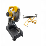 DW872 DeWALT diskinis pjūklas metalui + DE7260 stalas su ratukais