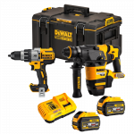 DCH333X2 DeWALT FLEXVOLT 54V SDS-Plus perforatorius 30mm + DCD996N suktuvas-gręžtuvas + TOUGHSYSTEM 2.0 dėžė