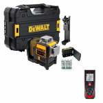 DCE089RNT DeWALT kryžminių linijų lazeris + Leica Disto D2 Bluetooth&reg; lazerinis atstumų matuoklis (100 m) +  DOVANA!