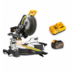 DCS781T1 DeWALT FLEXVOLT 54V skersinio pjovimo staklės 305 mm (1x6.0 Ah)