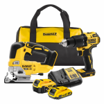 DCK2073MDR DeWALT 18V siaurapjūklis + suktuvas-gręžtuvas (1x4.0 Ah + 1x2.0 Ah)