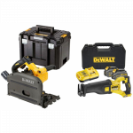 DCS388T2 DeWALT FLEXVOLT 54V tiesinis pjūklas + DCS520NT 54V diskinis pjūklas