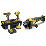 DCK266P3 DeWALT 18V rinkinys DCF887 smūginis suktuvas + DCD796 suktuvas-gręžtuvas + DCG406N 18V kampinis &scaron;lifuoklis