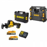 DCS369E2T + DWST1-81079 DeWALT 18V tiesinis pjūklas + DWST1-81079 DeWALT TSTAK radijo imtuvas (2x1.7 Ah)