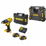 DCD791M2 + DWST1-81079 DeWALT 18V suktuvas &ndash; gręžtuvas + DWST1-81079 DeWALT TSTAK radijo imtuvas (2x4.0 Ah)