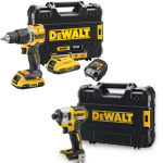 DCD100YD2T + DCF887NT DeWALT 18V XR suktuvas &ndash; smūginis gręžtuvas + DeWALT 18V XR Li-Ion smūginis suktuvas (2x2.0 Ah)