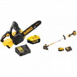 DCM561P1S DEWALT 18V 5.0Ah žoliapjovė &ndash; trimeris + DCM565P1 18V 5.0Ah grandininis pjūklas