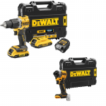 DCD100YD2T + DCF850NT DeWALT 18V XR suktuvas &ndash; smūginis gręžtuvas + itin kompakti&scaron;kas smūginis suktuvas (2x2.0 Ah)