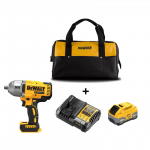 DCF900W1C DeWALT 18V smūginis veržliasukis 1/2" ir mink&scaron;tas krep&scaron;ys (1x8.0 Ah)