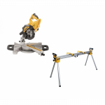 DWS773 DeWALT skersavimo pjūklas + DE7023 stalas