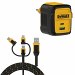 DXMA131-0873-DWG DeWALT 230 V, 49,5 W maitinimo adapteris + DXMA131-1356-DWG DeWALT 3IN1 kabelis