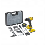 SFMCD715D2A Stanley FATMAX gręžtuvas&ndash;suktuvas 18V V20, 2 &times; 2.0Ah + 100 vnt. priedų