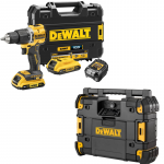 DCD100YD2T + DWST1-81079  DeWALT 18V XR suktuvas &ndash; smūginis gręžtuvas + DeWALT TSTAK radijo imtuvas (2x2.0 Ah)