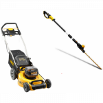 DCMW564P2 DeWALT 2x18V akumuliatorinė žoliapjovė (2x5.0 Ah) + DCMPH566N 18V XR 550 mm gyvatvorių žirklės