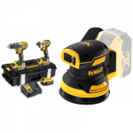DCK266P3 DeWALT 18V rinkinys DCF887 smūginis suktuvas + DCD796 suktuvas-gręžtuvas + DCW210N 18V 125 mm ekscentrinis &scaron;lifuoklis