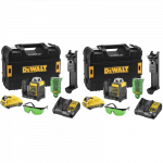 2 x DCE0811D1G DeWALT dviejų linijų lazerinis nivelyras