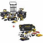 DCK892M4 DeWALT 18 V XR Li-Ion 5.0 Ah 8 ĮRANKIŲ RINKINYS + DeWALT daugiafuncinis įrankis