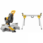 DWS780XPS DeWALT 305 mm slankus skersinis pjūklas + DE7033 kompakti&scaron;kas stalas