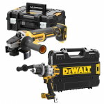 DCD1007NT DeWALT 18V suktuvas - smūginis gręžtuvas + DCG406NT 18V kampinis &scaron;lifuoklis