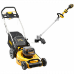 DCMW564P2 DeWALT 2x18V akumuliatorinė žoliapjovė (2x5.0 Ah) + DCMST561N 18V sulankstomas trimeris