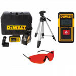 DW088KD DeWALT 2 krypčių savaime susireguliuojantis lazeris su detektorium + DW030PL lazerinis atstumo matuoklis