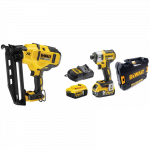 DCN660N DeWALT 18 V XR 16 Ga akumuliatorinė viniakalė + DCF887P2 18V smūginis suktuvas