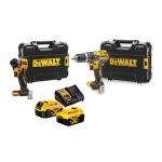 DCK296P2T2 DeWALT 18V kompakti&scaron;kas smūginis suktuvas + suktuvas-gręžtuvas (2x5.0 Ah)