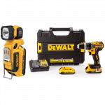 DCD796D2F DeWALT 18V 2.0 Ah XR Li-Ion smūginis suktuvas &ndash; gręžtuvas + DLC044 žibintuvėlis