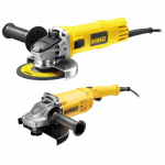 DWE4157 DeWALT 125 mm kampinis &scaron;lifuoklis + DWE490 2000W - 230 mm kampinis &scaron;lifuoklis