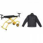 DeWALT DE7260 diskinio pjūklo sulankstomos staklės su ratukais +  DWC104-001 Džemperis Barton Technical