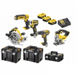 DCK525P3 DeWALT 18V akumuliatorinių įrankių rinkinys (3x5.0 Ah)