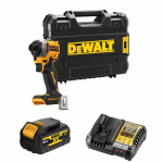 DCF850P1G DeWALT 18V kompakti&scaron;kas smūginis suktuvas (1x5.0 Ah)