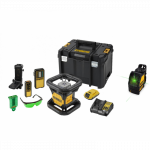 DCE079D1G DeWALT akumuliatorinis rotacinis nivelyras + DW088CG lazerinis nivelyras