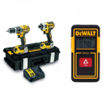 DCK266D2 DeWALT 18V XR veržliasukis + suktuvas-gręžtuvas + DW030PL lazerinis atstumo matuoklis