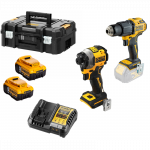 DCDF709P2 DeWALT 18V gręžtuvo - suktuvo ir smūginio suktuvo rinkinys (2x5.0 Ah)