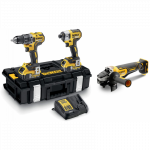 DCK266P2 DeWALT 18V rinkinys DCF887 smūginis suktuvas + DCD796 suktuvas-gręžtuvas + DCG406N 18V kampinis &scaron;lifuoklis