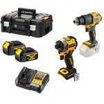DCDF709M2 DeWALT 18V gręžtuvo - suktuvo ir smūginio suktuvo rinkinys (2x4.0 Ah)