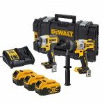 DCK286P3 DeWALT 18V suktuvų rinkinys (3x5.0 Ah) + DOVANA!