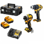DCDF708P2 DeWALT 18V gręžtuvo - suktuvo ir smūginio suktuvo rinkinys (2x5.0 Ah)