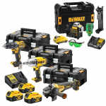 DCKM009 + DCE089D1G DeWALT įrankių rinkinys (DCD791 + DCF899H + DCG406) + DCE089D1G (3x5.0 Ah) (1x2.0 Ah)