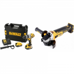 DCD996P2 DeWALT 18V akumuliatorinis suktuvas - gręžtuvas + DCG405N 18V kampinis &scaron;lifuoklis