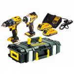 DCK265D2 DeWALT rinkinys DCD791 suktuvas-gręžtuvas + DCF809 smūginis suktuvas (2x2.0 Ah)