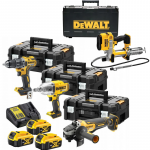 DCKM009 + DCGG517NK DeWALT įrankių rinkinys (DCD791 + DCF899H + DCG406) + DCGG571NK (3x5.0 Ah)