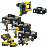 DCKM009 + DCH273NT DeWALT įrankių rinkinys (DCD791 + DCF899H + DCG406) + DCH273NT (3x5.0 Ah)