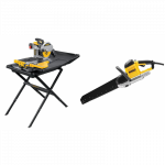 D24000S DeWALT 250 mm plytelių pjovimo staklės su stovu + DWE399 430 mm tu&scaron;čiavidurių plytų pjūklas